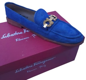 RAY GROSS "OLD BLUE" SUEDE FERRAGAMO SCULPTURE 23"