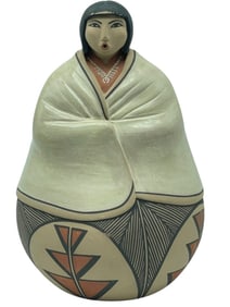 LAURA GACHUPIN JEMEZ PUEBLO POTTERY FIGURE 7.5"