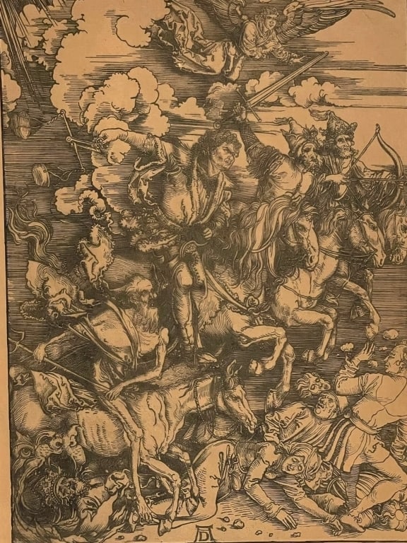 AFT ALBRECH DRUER THE FOUR HORSEMAN ENGRAVING 23" (1 of 7)