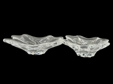 2 BACCARAT CRYSTAL CADEX DISHES 7"