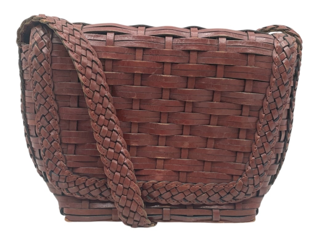 L.J.S COLLECTION WOVEN LEATHER HANDBAG (1 of 10)