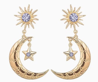 NIB EYECANDY LA ECLIPSE STATEMENT EARRINGS