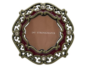 JAY STRONGWATER ENAMELED FRAME W CRYSTAL ACCENTS