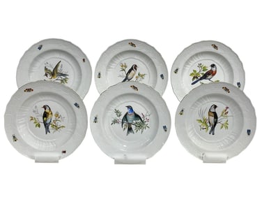 6 CHELSEA HOUSE BIRD AND INSECT DECORATIVE PLATES