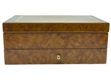 BURLWOOD STYLE JEWELRY BOX 11"
