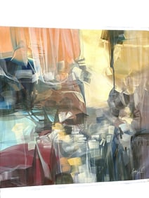 LARGE ABSTRACT PAINTING 62" ANDREA T.P.