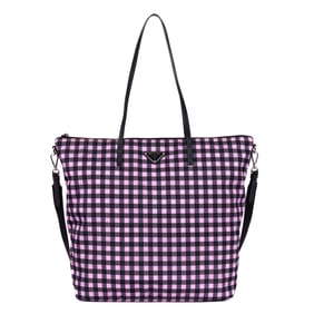 PRADA CROSSBODY SHOPPING TOTE NYLON CANVAS BAG