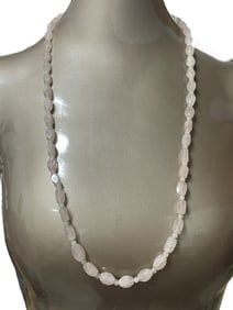 ROSE QUARTZ BEADED NECKLACE