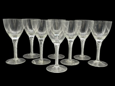 8 AIR TWIST STEM WINE GLASSES 6"
