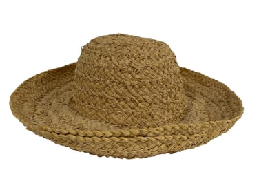 VINTAGE NATURAL STRAW SUN HAT