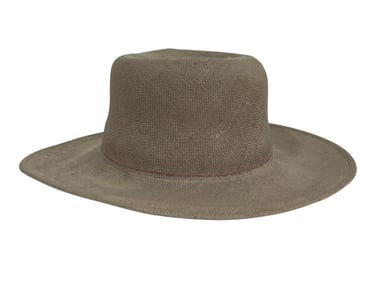 VINTAGE PANAMA-STYLE WOVEN STRAW HAT