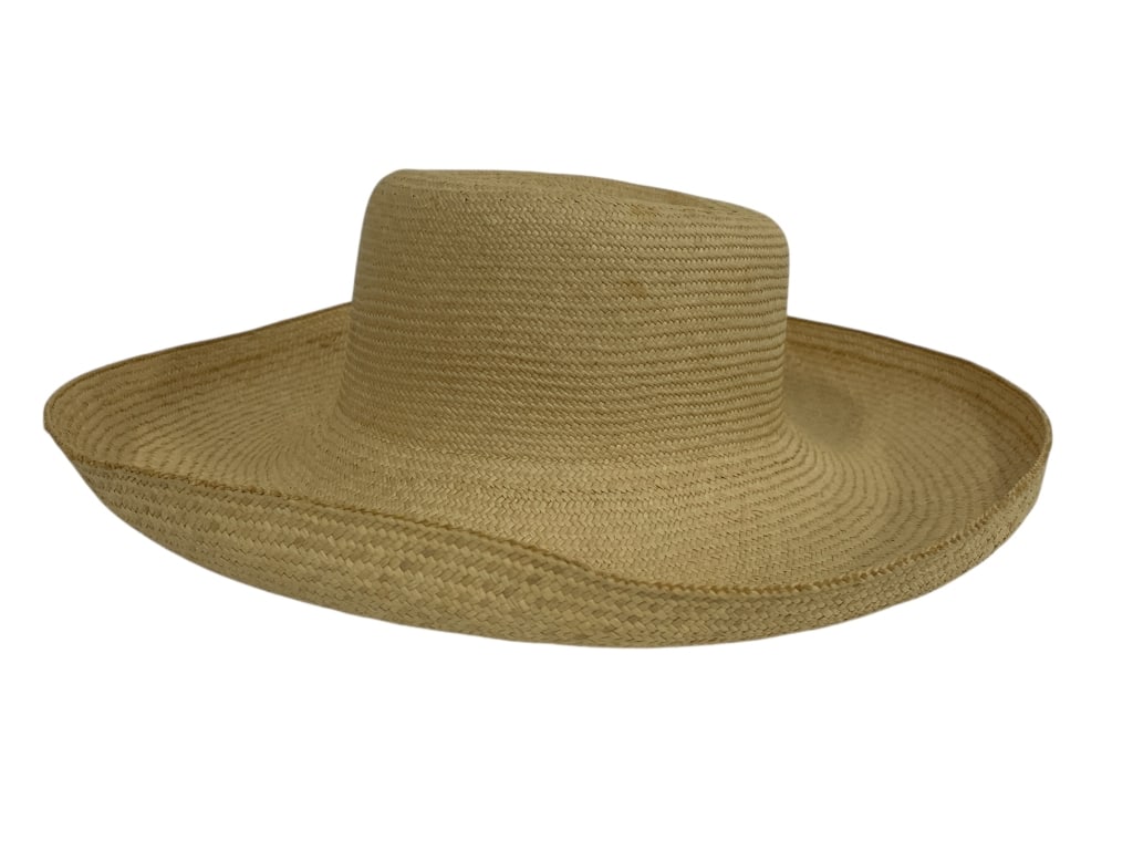WIDE BRIM NATURAL STRAW SUN HAT (1 of 4)