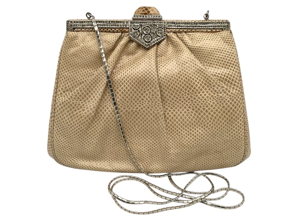 JUDITH LEIBER SNAKESKIN EVENING BAG (1 of 9)