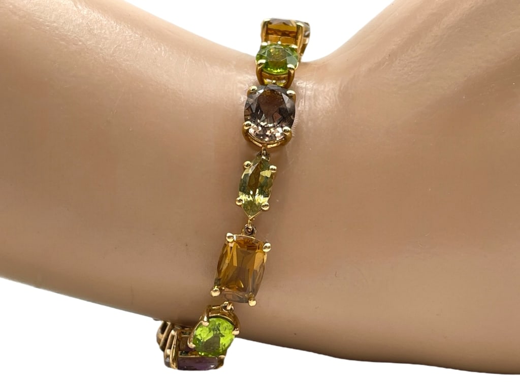 STERLING & GEMSTONE BRACELET 15G (1 of 5)