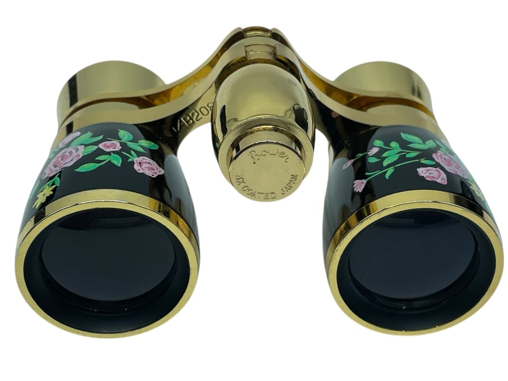 VINTAGE BOWER GOLD AND ENAMEL OPERA GLASSES: VINTAGE BOWER GOLD AND ENAMEL OPERA GLASSES -Add a touch of vintage glamour to your collection with these beautiful Bower Opera Glasses, perfect for the theater, concert hall, or sporting event. These