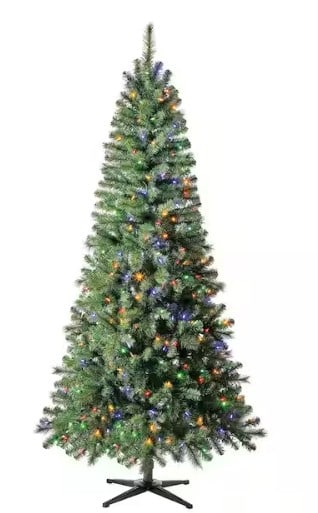 7.5' WESLEY LONG NEEDLE PINE PRE-LIT CHRISTMAS TRE (1 of 3)