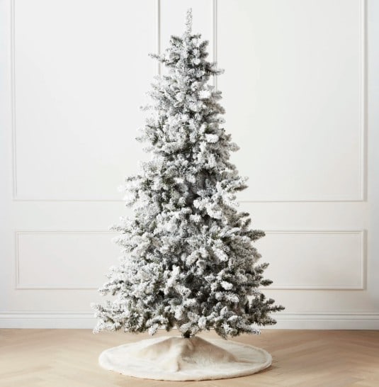 Z GALLERIE 7.5  FLOCKED PRE-LIT CHRISTMAS TREE (1 of 2)