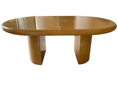 KARL SPRINGER STYLE OVAL DINING TABLE 71"