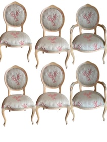 SET OF 6 LOUIS XVI STYLE OVAL BACK DINING CHAIRS