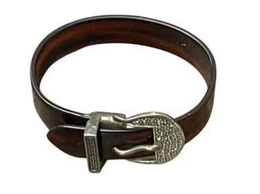 VINTAGE JUDITH JACK STERLING MARCASITE BUCKLE BRACELET
