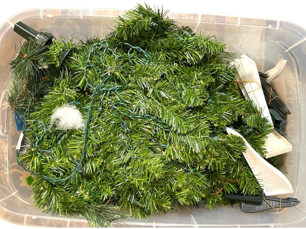 LOT OF ARTIFICIAL HOLIDAY GREENERY & MINI TREES: LOT OF ARTIFICIAL HOLIDAY GREENERY & MINI TREES -VARYING CONDITIONS, SEE PHOTOS -THIS VERSATILE GREENERY IS IDEAL FOR TRIMMING MANTELS, DOORWAYS, RAILINGS, OR WINDOWS. -JA 080625 By bidding on this it