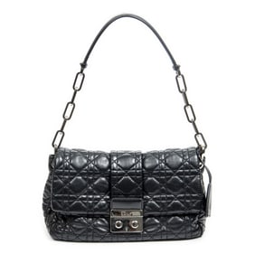 DIOR SMALL NEW LOCK FLAP  CANNAGE LAMBSKIN LEATHER