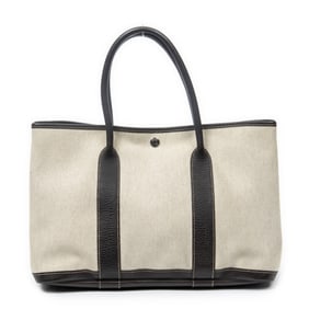 HERMÈS GARDEN PARTY PM BEIGE/BROWN TOILE H CANVAS