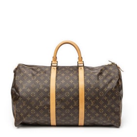 LOUIS VUITTON KEEPALL 50 BROWN MONOGRAM CANVAS GOL