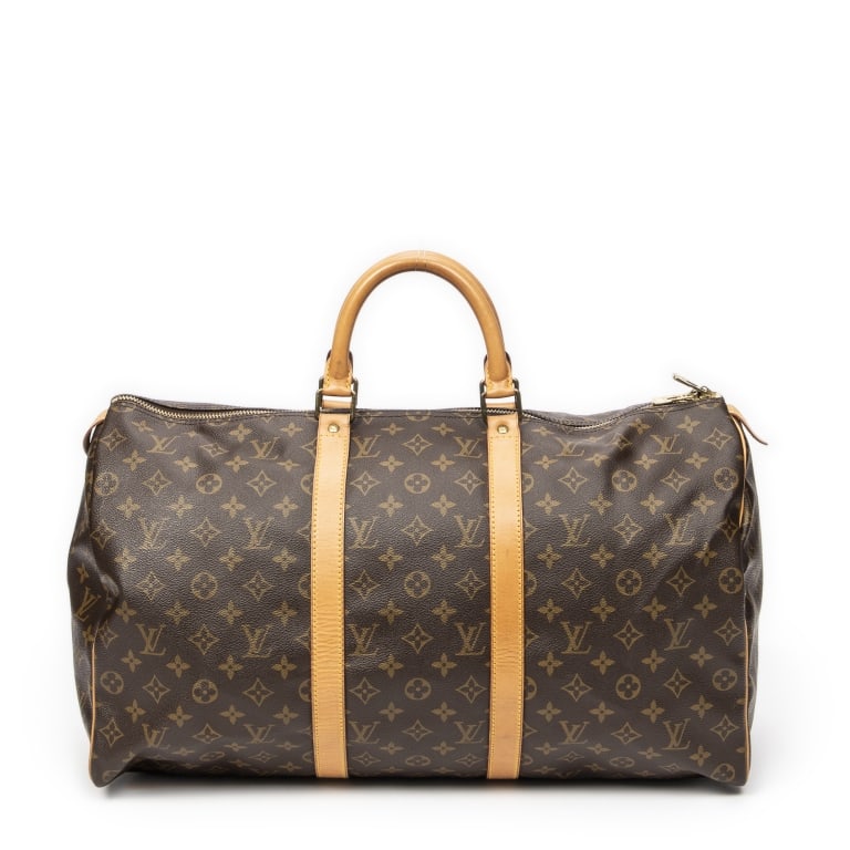 LOUIS VUITTON KEEPALL 50 BROWN MONOGRAM CANVAS GOL (1 of 10)