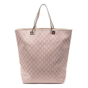 GUCCI LARGE SHOPPER TOTE PINK MONOGRAMMED CANVAS S
