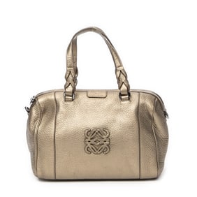 LOEWE SMALL ANAGRAM 2WAY BOSTON GOLD GRAINED CALFS