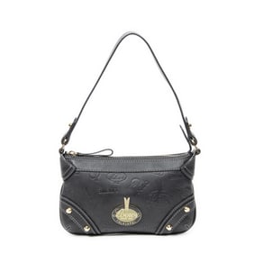 LOEWE ZIP POCHETTE BLACK EMBOSSED CALFSKIN LEATHER