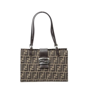 FENDI SQAURE SHOULDER TOTE  ZUCCA CANVAS