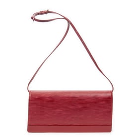 LOUIS VUITTON HONFLEUR CLUTCH RED EPI GOLDEN BRASS