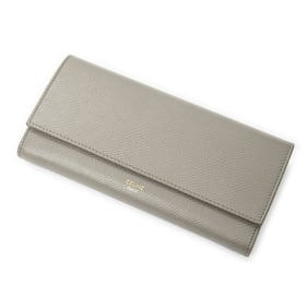 CELINE LONG FLAP WALLET  GRAINED CALFSKIN LEATHER
