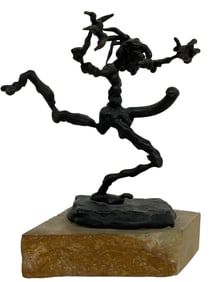 SIGNED PEREZ BRONZE FIGURAL SCULPTURE 6"