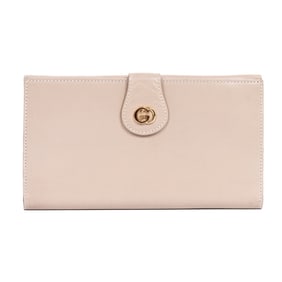 GUCCI VINTAGE SCARLETT CONTINENTAL WALLET  PINK SM