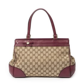 GUCCI MEDIUM MAYFAIR TOTE  MONOGRAMMED CANVAS