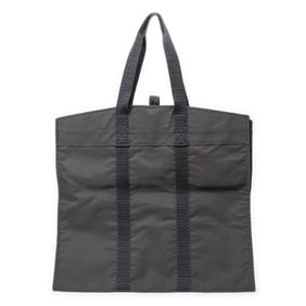 HERMÈS HERLINE GARMENT BAG GREY/BLACK TOILE H CANV