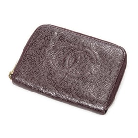CHANEL CC ZIP AROUND WALLET  CAVIAR LEATHER