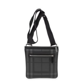 BURBERRY FLAT SQUARE MESSENGER  SMOKED CHECK COATE