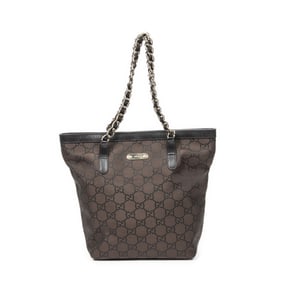 GUCCI CHAIN BUCKET TOTE  MONOGRAMMED NYLON CANVAS