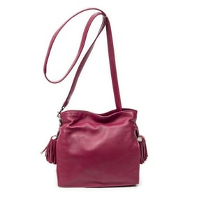 LOEWE TASSEL FLAMENCO FUCHSIA PINK CALFSKIN LEATHE