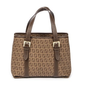 FENDI SQUARE OPEN TOTE  ZUCCA COATED CANVAS