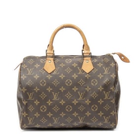 LOUIS VUITTON SPEEDY 30 BROWN MONOGRAM CANVAS GOLD