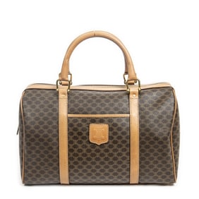 CELINE VINTAGE SMALL BOSTON  MACADAM COATED CANVAS