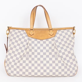 LOUIS VUITTON SIRACUSA  GM IVORY DAMIER AZUR GOLDE