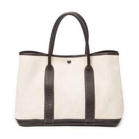 HERMÈS GARDEN PARTY PM BEIGE/BROWN TOILE H CANVAS