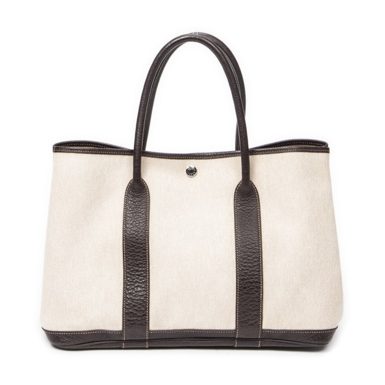 HERMÈS GARDEN PARTY PM BEIGE/BROWN TOILE H CANVAS (1 of 11)