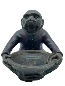 REGENCY STYLE PURPLE JACKET MONKEY BOWL 6"